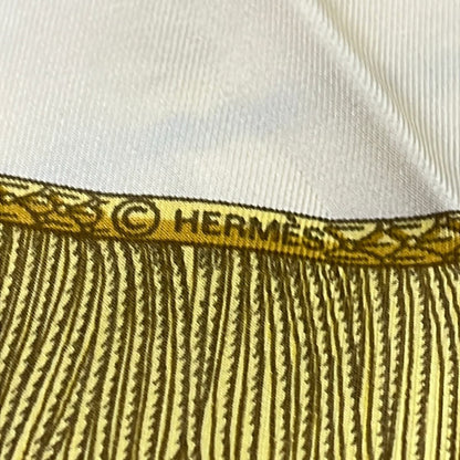 Hermes Scarf Carre 90 Ivory Gold Multi Saber Decorative Bag Silk — view 2