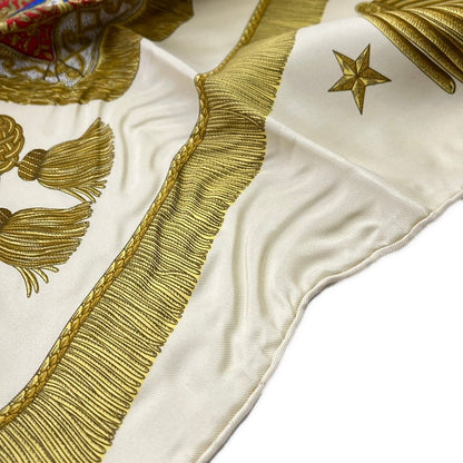 Hermes Scarf Carre 90 Ivory Gold Multi Saber Decorative Bag Silk — view 6