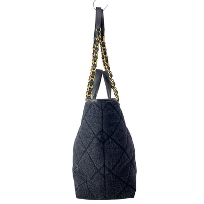 Chanel Tote Deauville Cabas Black Metal Matte Togo 2-Way Leather — view 2