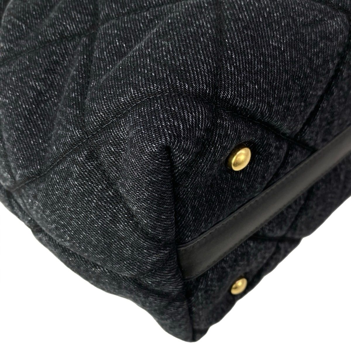 Chanel Tote Deauville Cabas Black Metal Matte Togo 2-Way Leather — view 7
