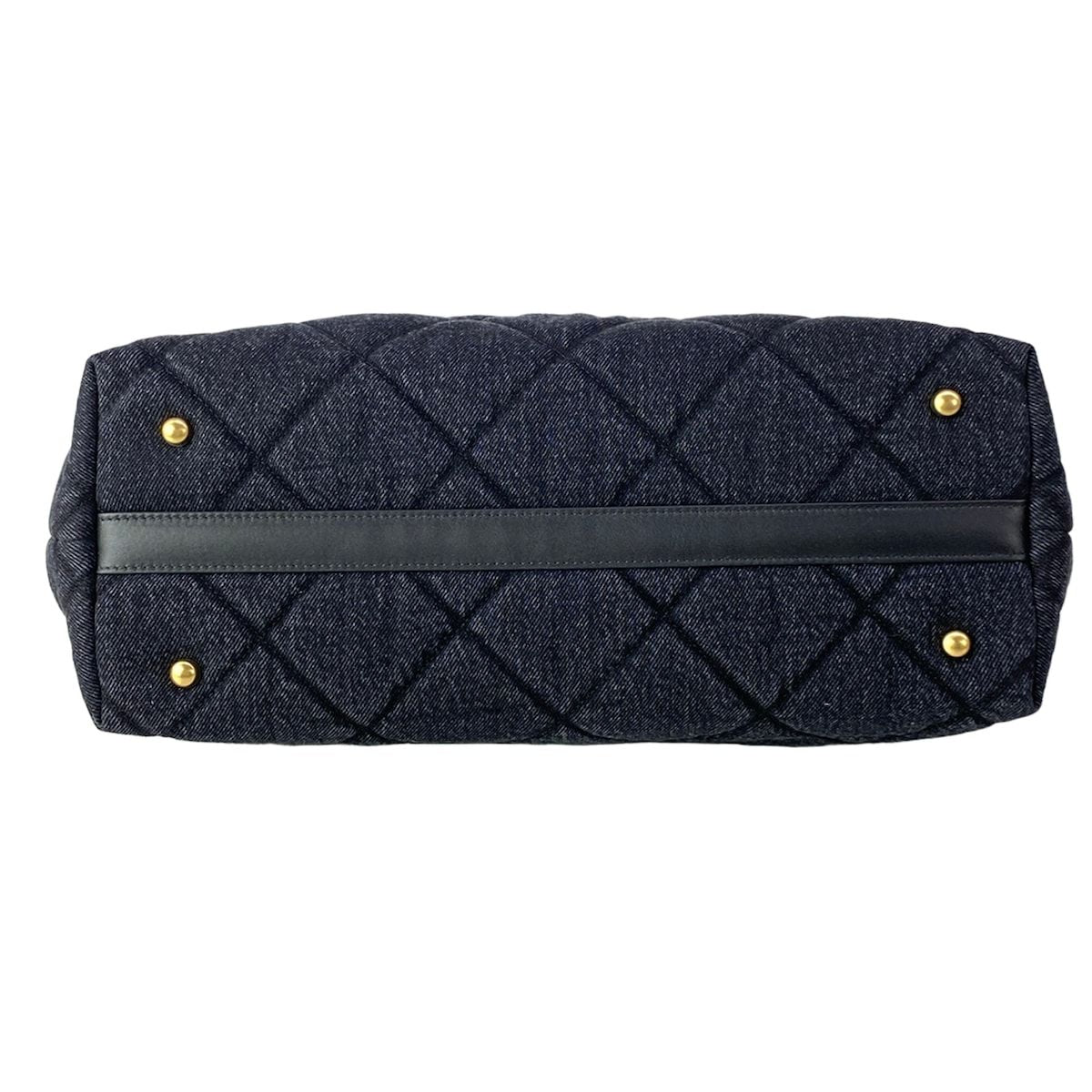 Chanel Tote Deauville Cabas Black Metal Matte Togo 2-Way Leather — view 5
