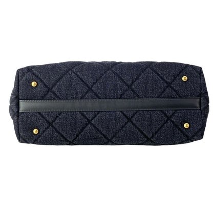 Chanel Tote Deauville Cabas Black Metal Matte Togo 2-Way Leather — view 5
