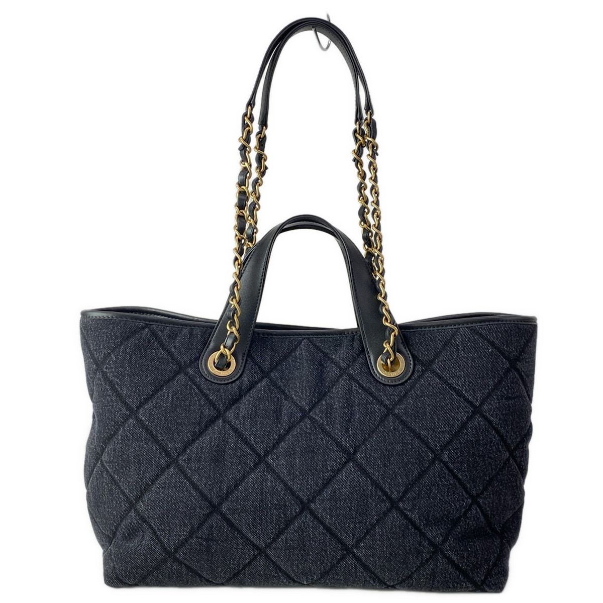 Chanel Tote Deauville Cabas Black Metal Matte Togo 2-Way Leather — view 3