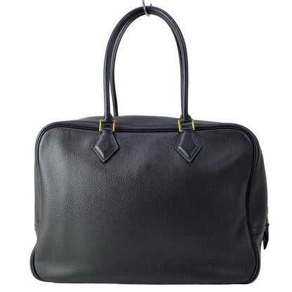 Hermes Handbag Plume 32 Blue Indigo Gold — view 3