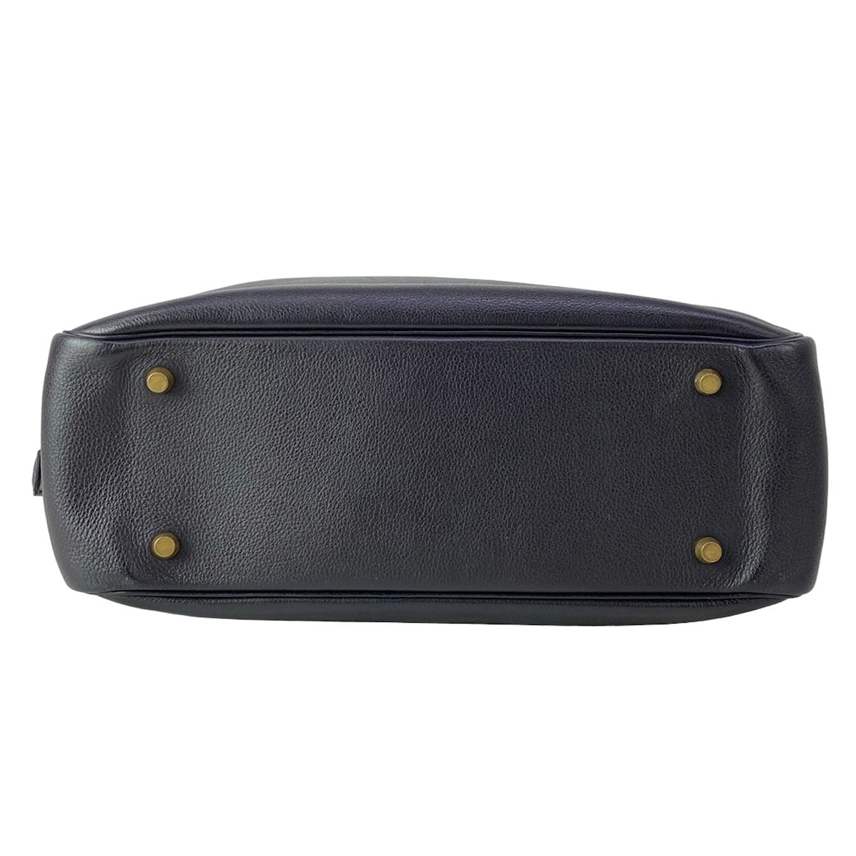 Hermes Handbag Plume 32 Blue Indigo Gold — view 5