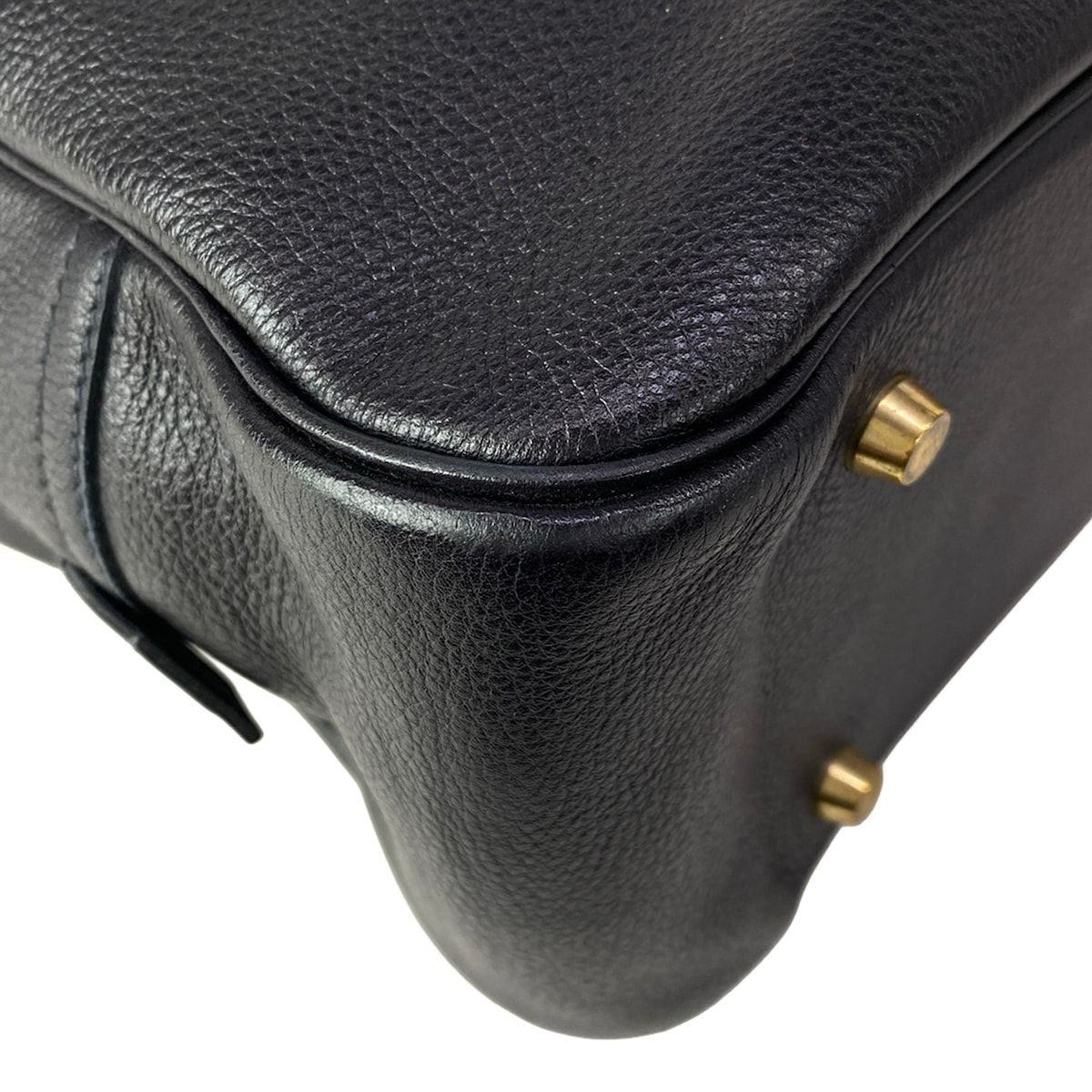 Hermes Handbag Plume 32 Blue Indigo Gold — view 9