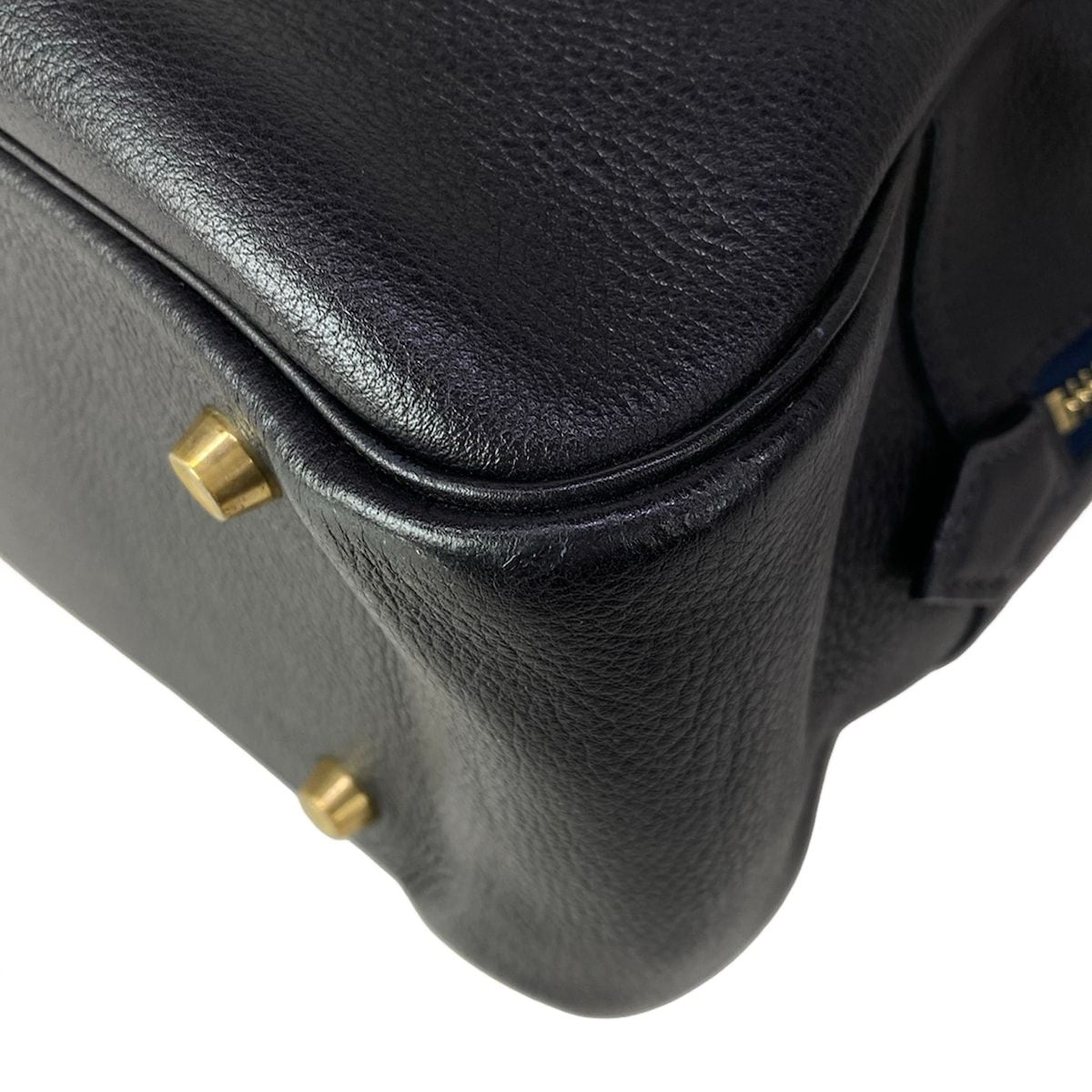 Hermes Handbag Plume 32 Blue Indigo Gold — view 6
