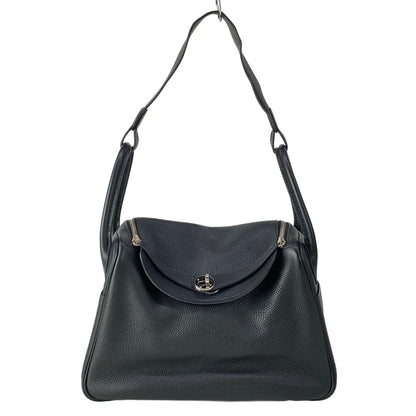 Hermes Shoulder Bag Lindy 30 Black Silver