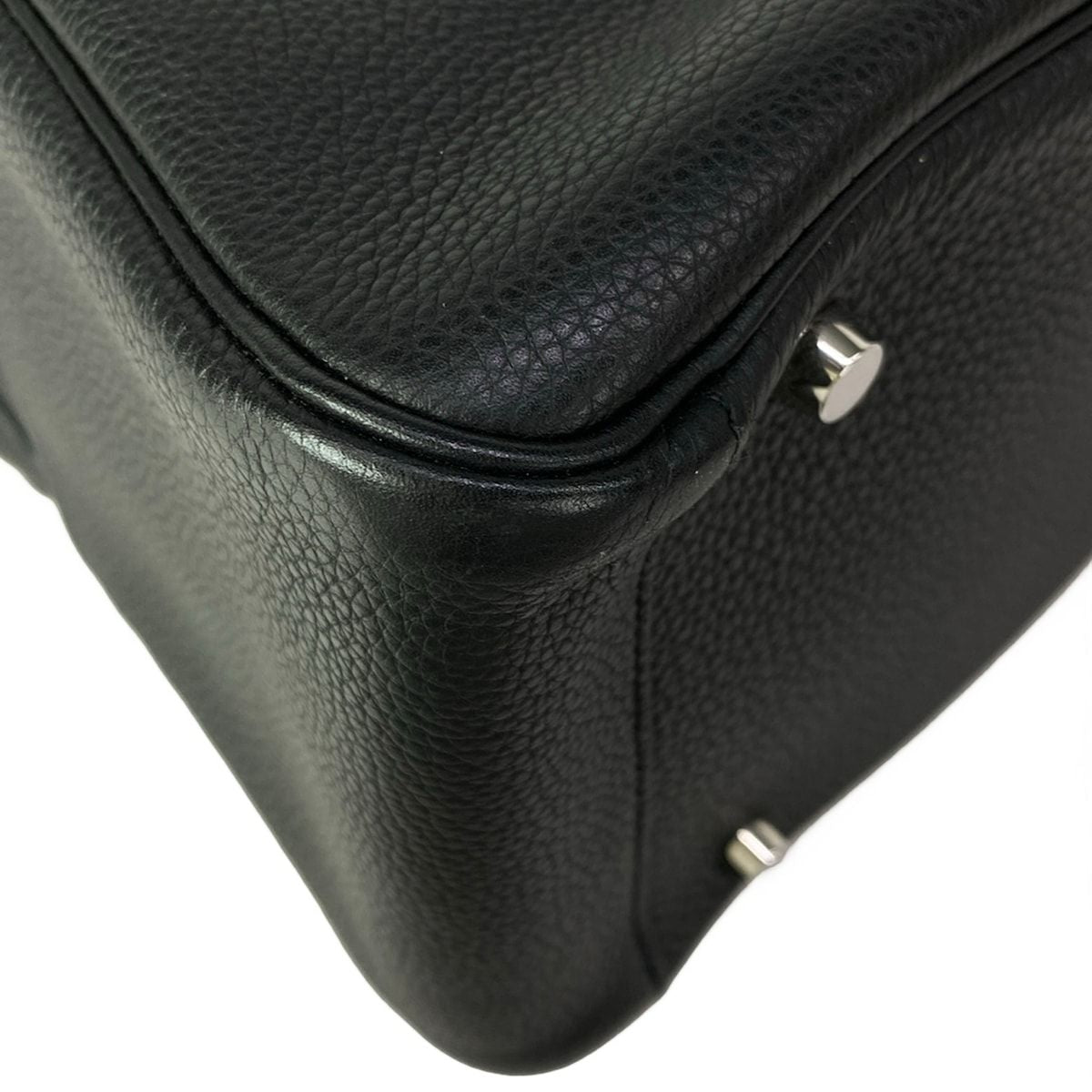 Hermes Shoulder Bag Lindy 30 Black Silver — view 7