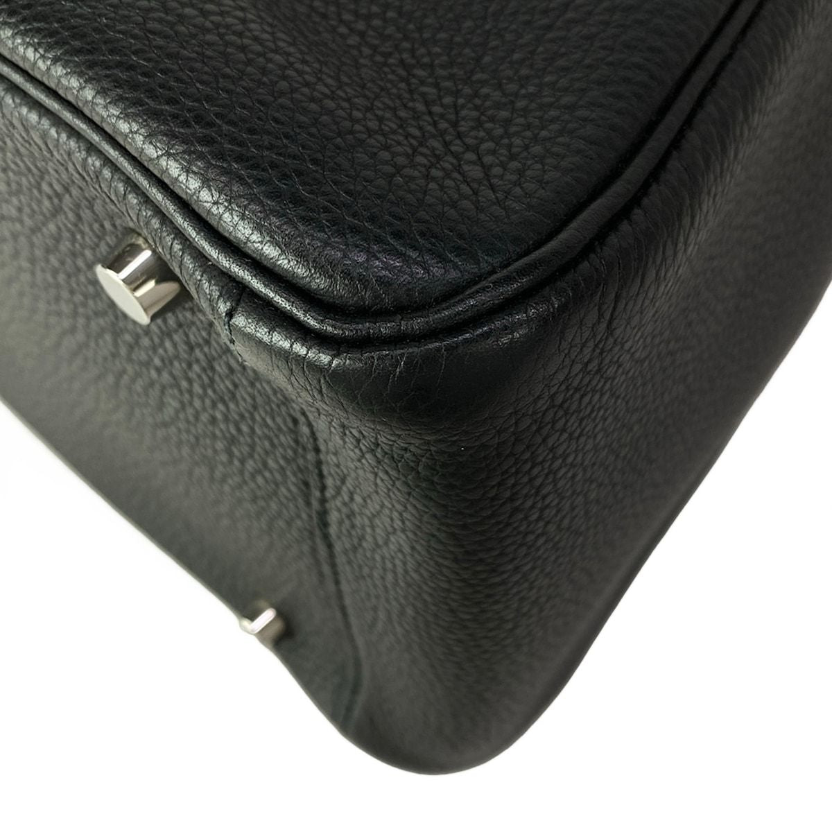 Hermes Shoulder Bag Lindy 30 Black Silver — view 6