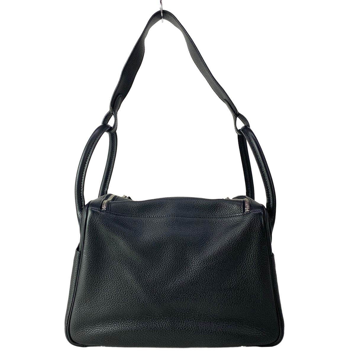 Hermes Shoulder Bag Lindy 30 Black Silver — view 3