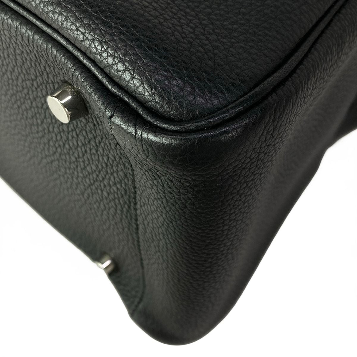 Hermes Shoulder Bag Lindy 30 Black Silver — view 8