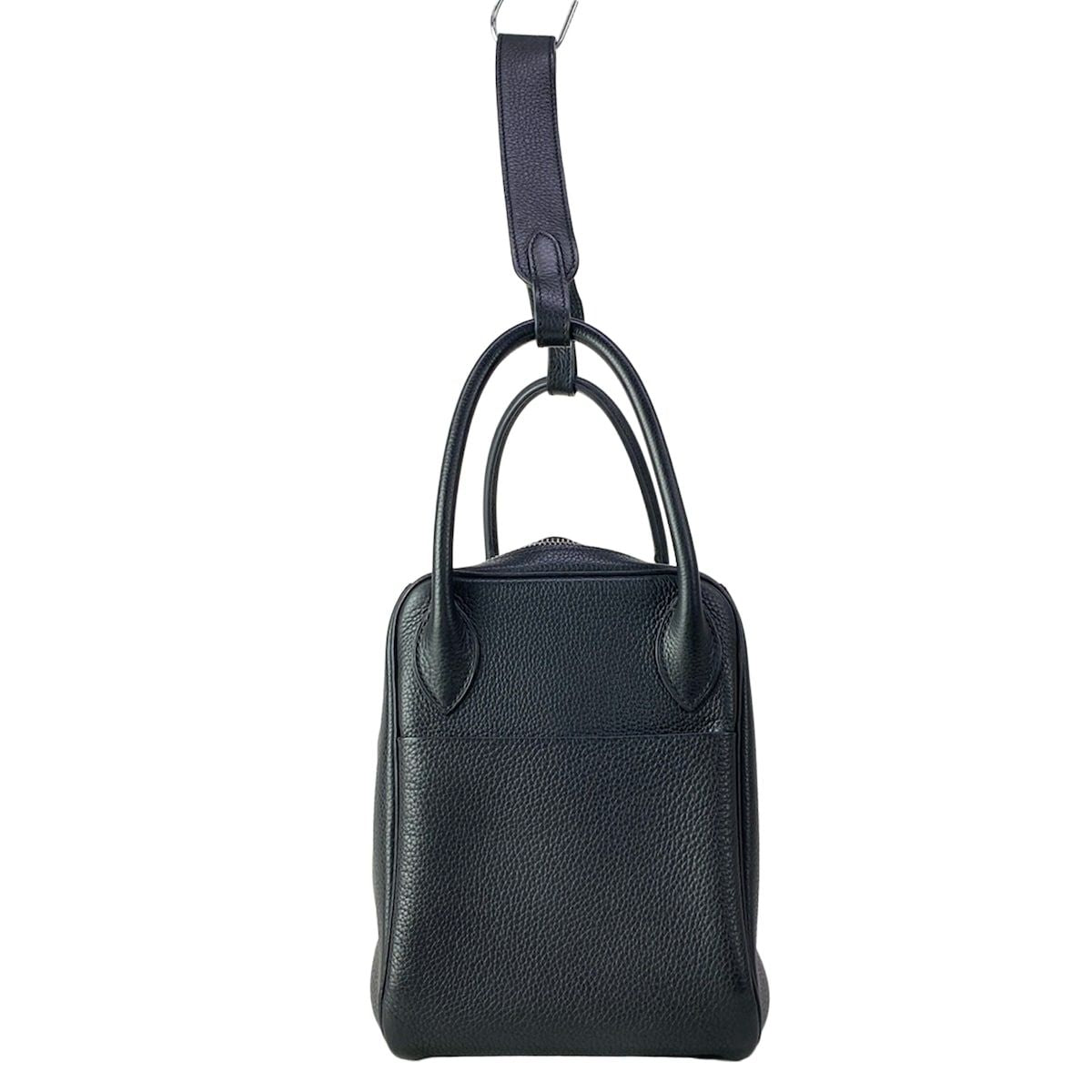 Hermes Shoulder Bag Lindy 30 Black Silver — view 2