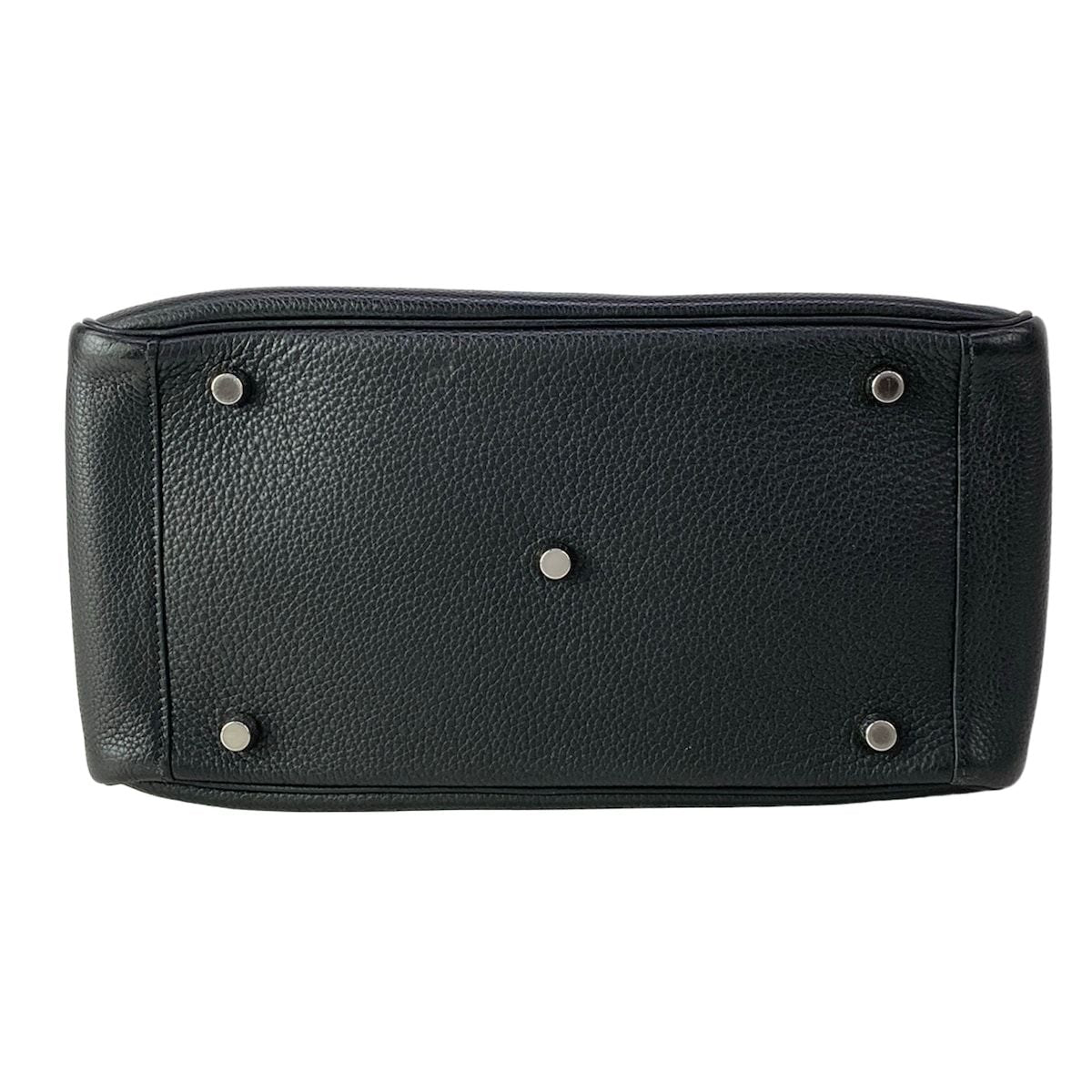Hermes Shoulder Bag Lindy 30 Black Silver — view 5