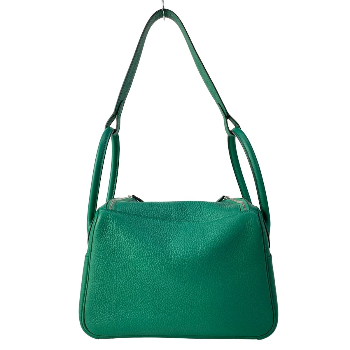 Hermes Handbag Lindy 26 Vert Vertigo Silver — view 3