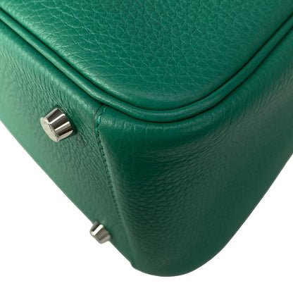 Hermes Handbag Lindy 26 Vert Vertigo Silver — view 8