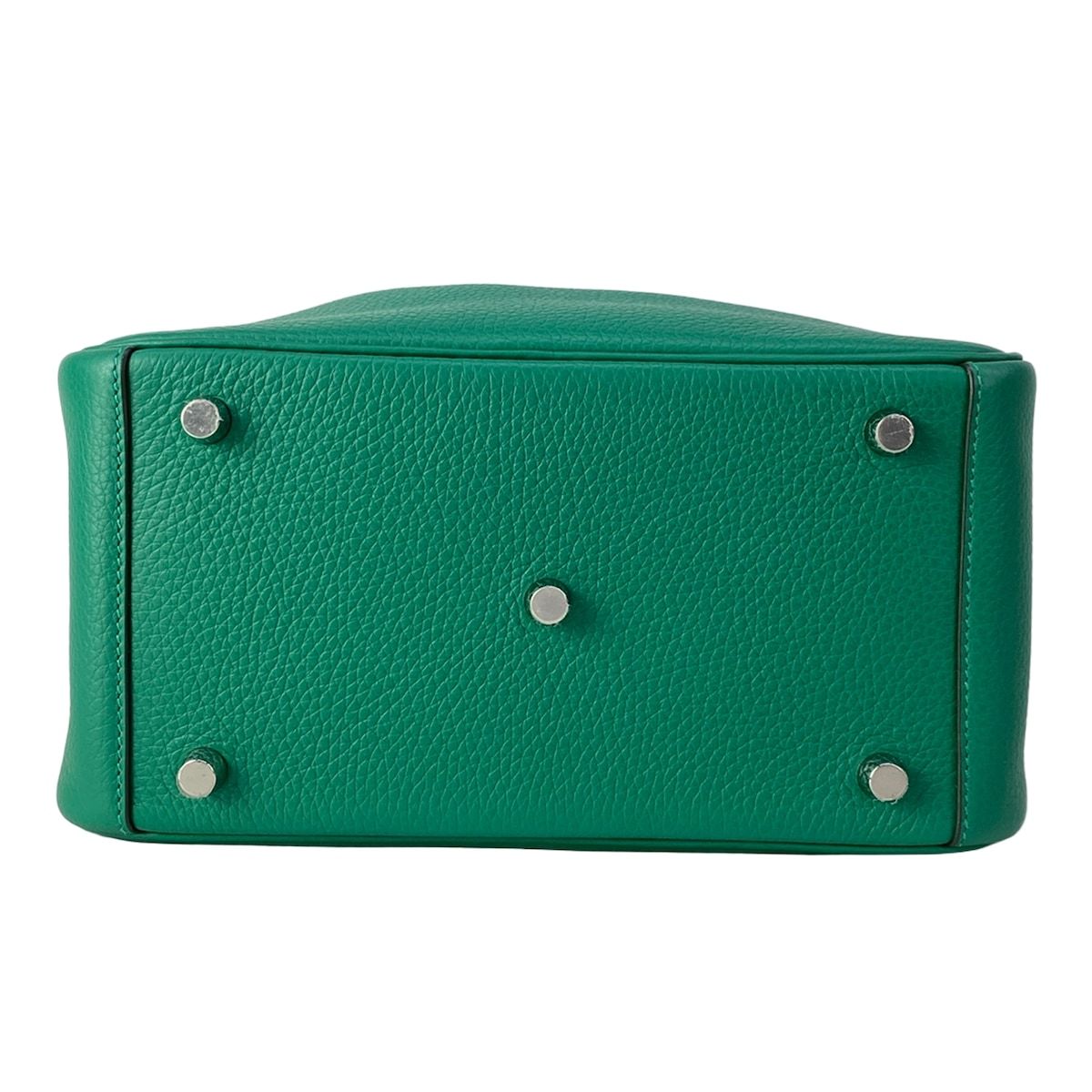 Hermes Handbag Lindy 26 Vert Vertigo Silver — view 5