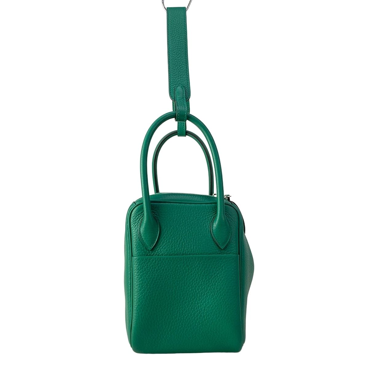 Hermes Handbag Lindy 26 Vert Vertigo Silver — view 2