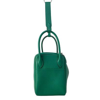 Hermes Handbag Lindy 26 Vert Vertigo Silver — view 2