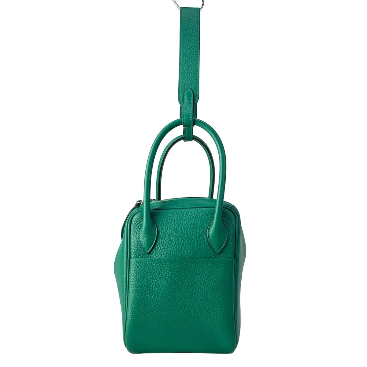 Hermes Handbag Lindy 26 Vert Vertigo Silver — view 4
