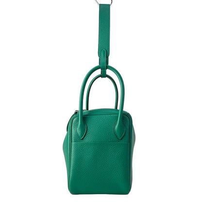 Hermes Handbag Lindy 26 Vert Vertigo Silver — view 4