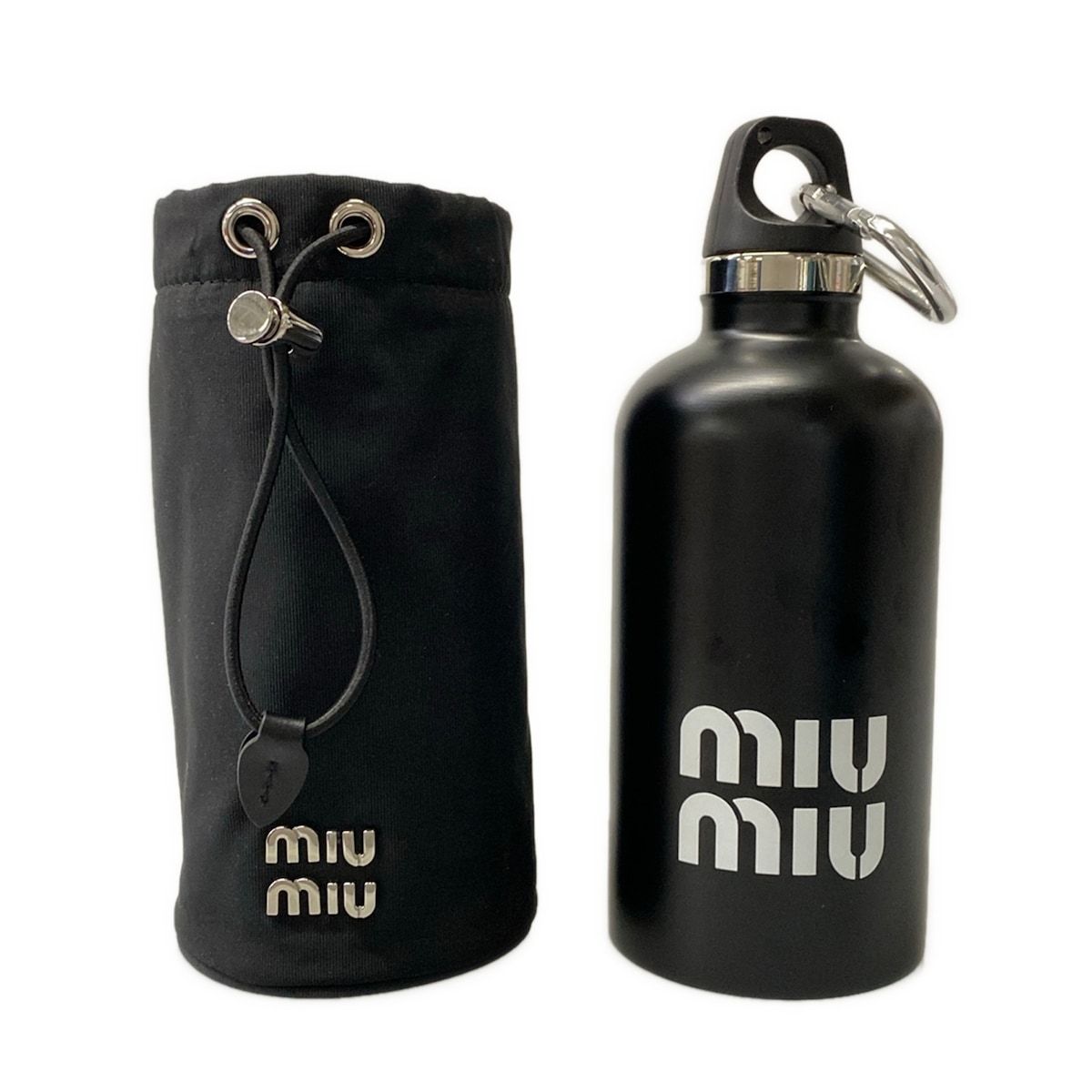 Miu Miu Tableware Black Silver Water Bottle
