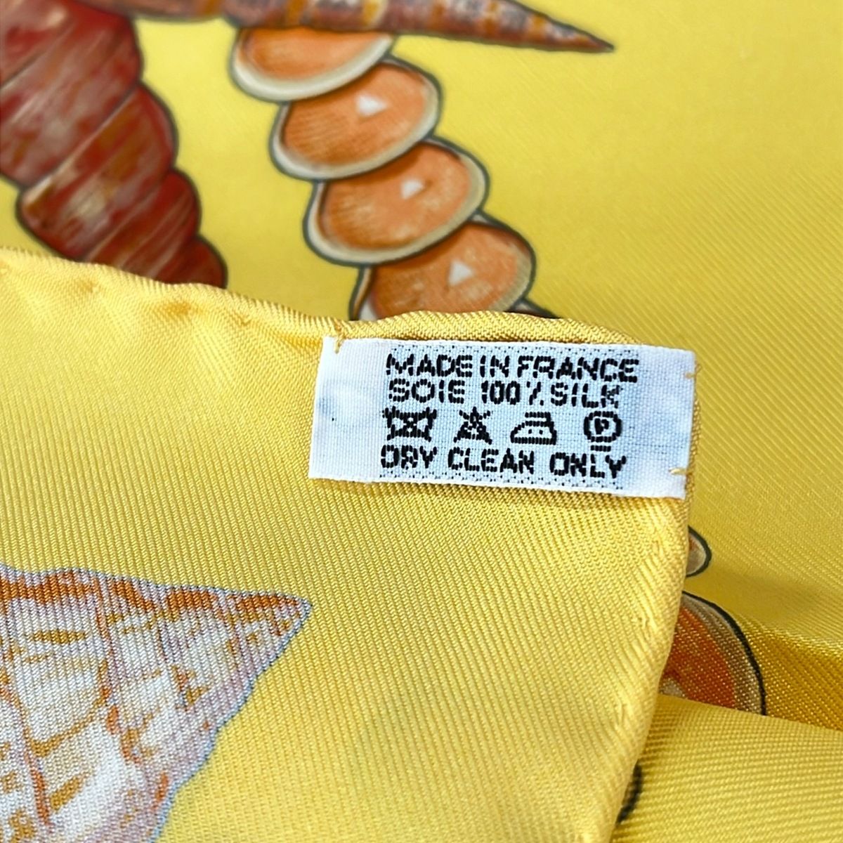 Hermes Scarf Carre 90 Dark Yellow Red Multi Rocaille — view 3