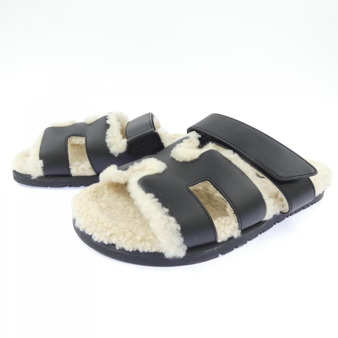 Hermes Chypre Sandals Black — view 3