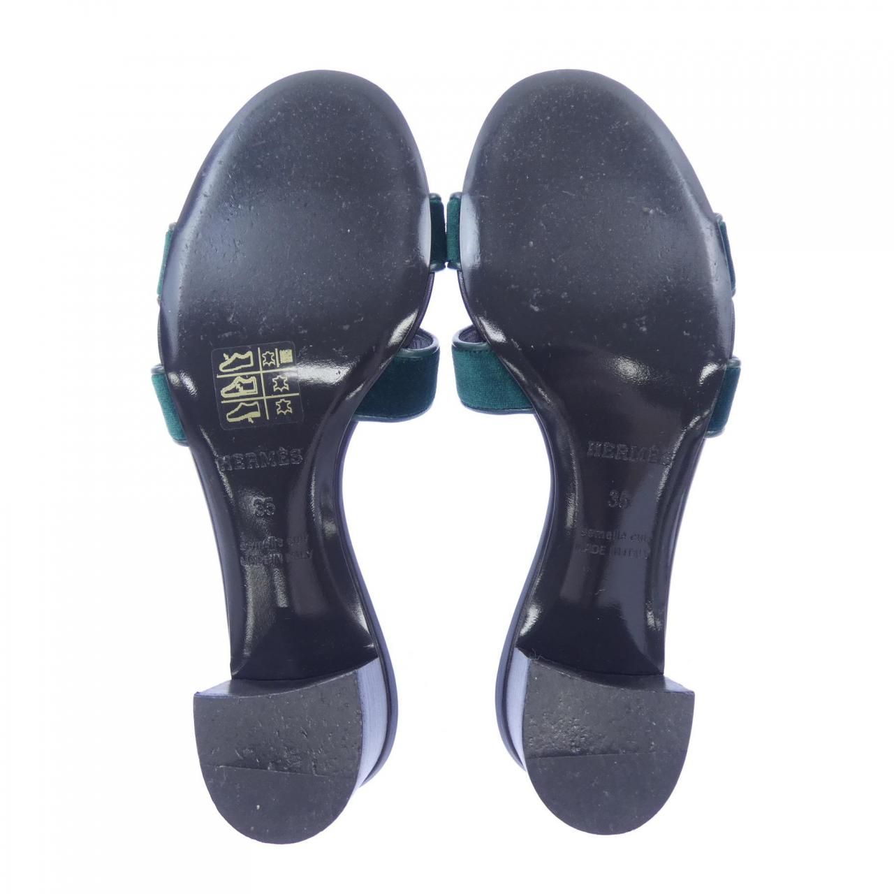 Hermes Oasis Sandals Green — view 4