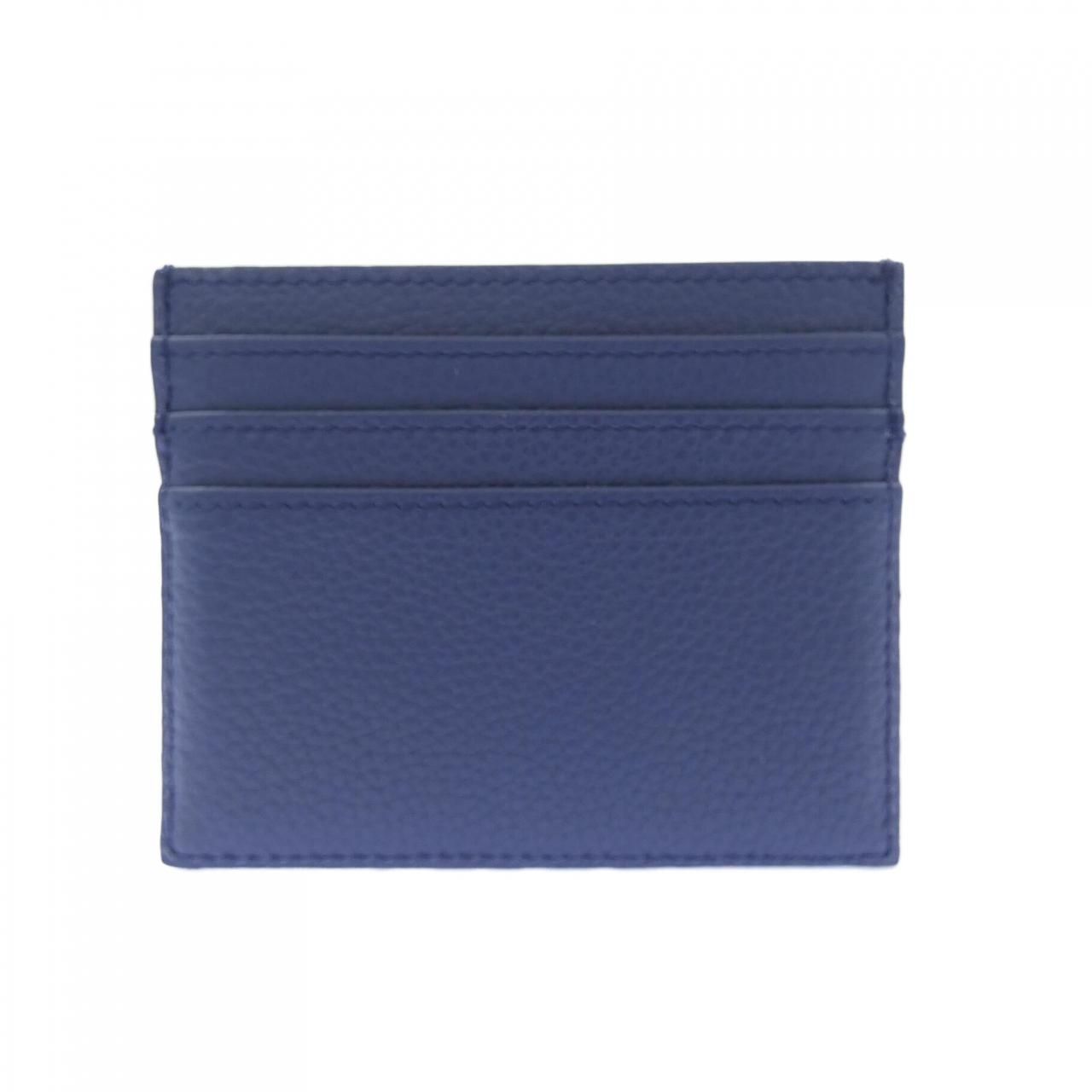 Dior Saddle Card Holder Blue Jacquard Case — view 2