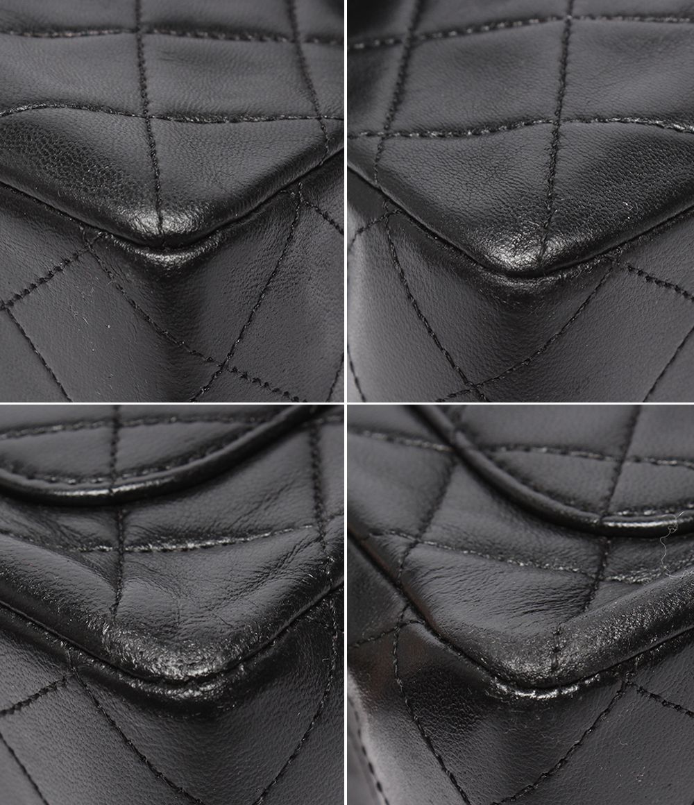 Chanel Chain Shoulder Bag Double Flap Gold Quilted Lambskin — view 5