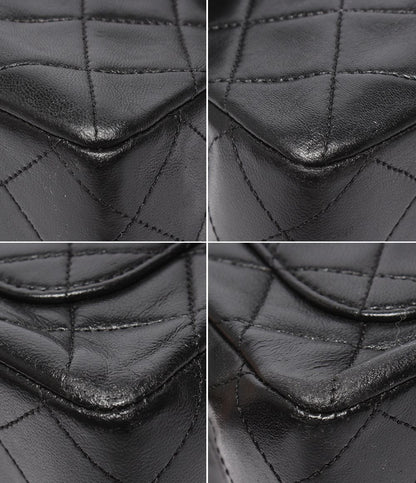 Chanel Chain Shoulder Bag Double Flap Gold Quilted Lambskin — view 5