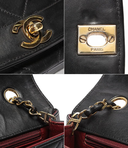 Chanel Chain Shoulder Bag Gold Single Flap Diana Quilted Lambskin — view 6