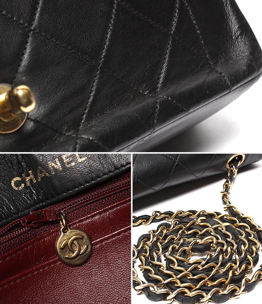 Chanel Chain Shoulder Bag Gold Single Flap Diana Quilted Lambskin — view 9