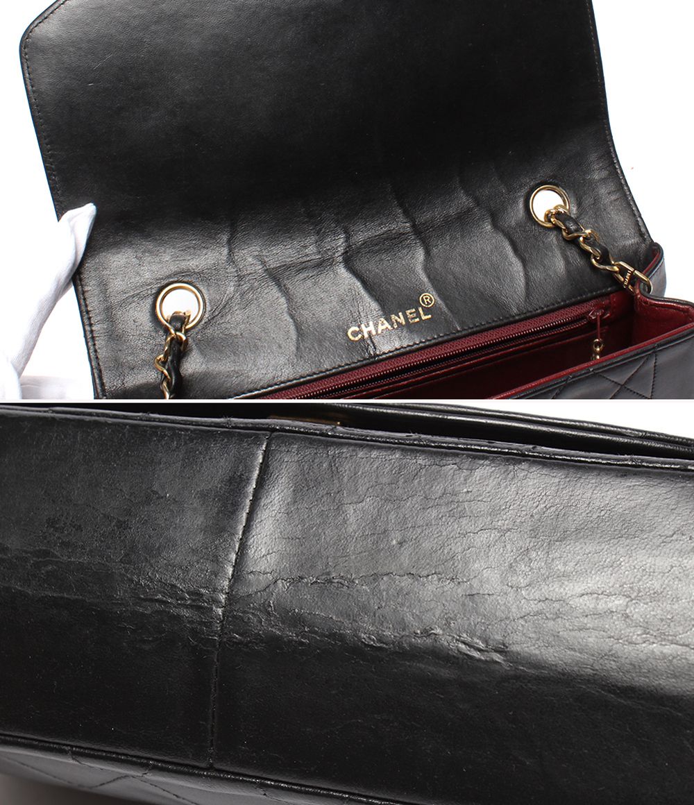 Chanel Chain Shoulder Bag Gold Single Flap Diana Quilted Lambskin — view 7