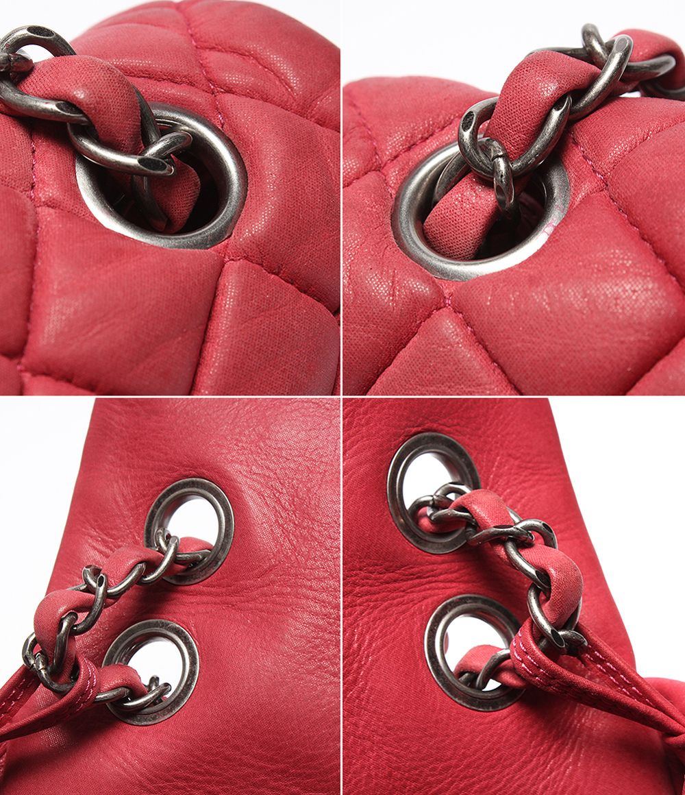 Chanel Chain Shoulder Bag Silver Bubble Quilt Quilted — view 8