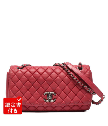 Chanel Chain Shoulder Bag Silver Bubble Quilt Quilted
