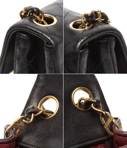 Chanel Chain Shoulder Bag Gold Mini Quilted Single Flap Lambskin — view 7