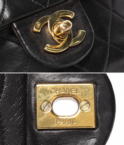 Chanel Chain Shoulder Bag Gold Mini Quilted Single Flap Lambskin — view 6