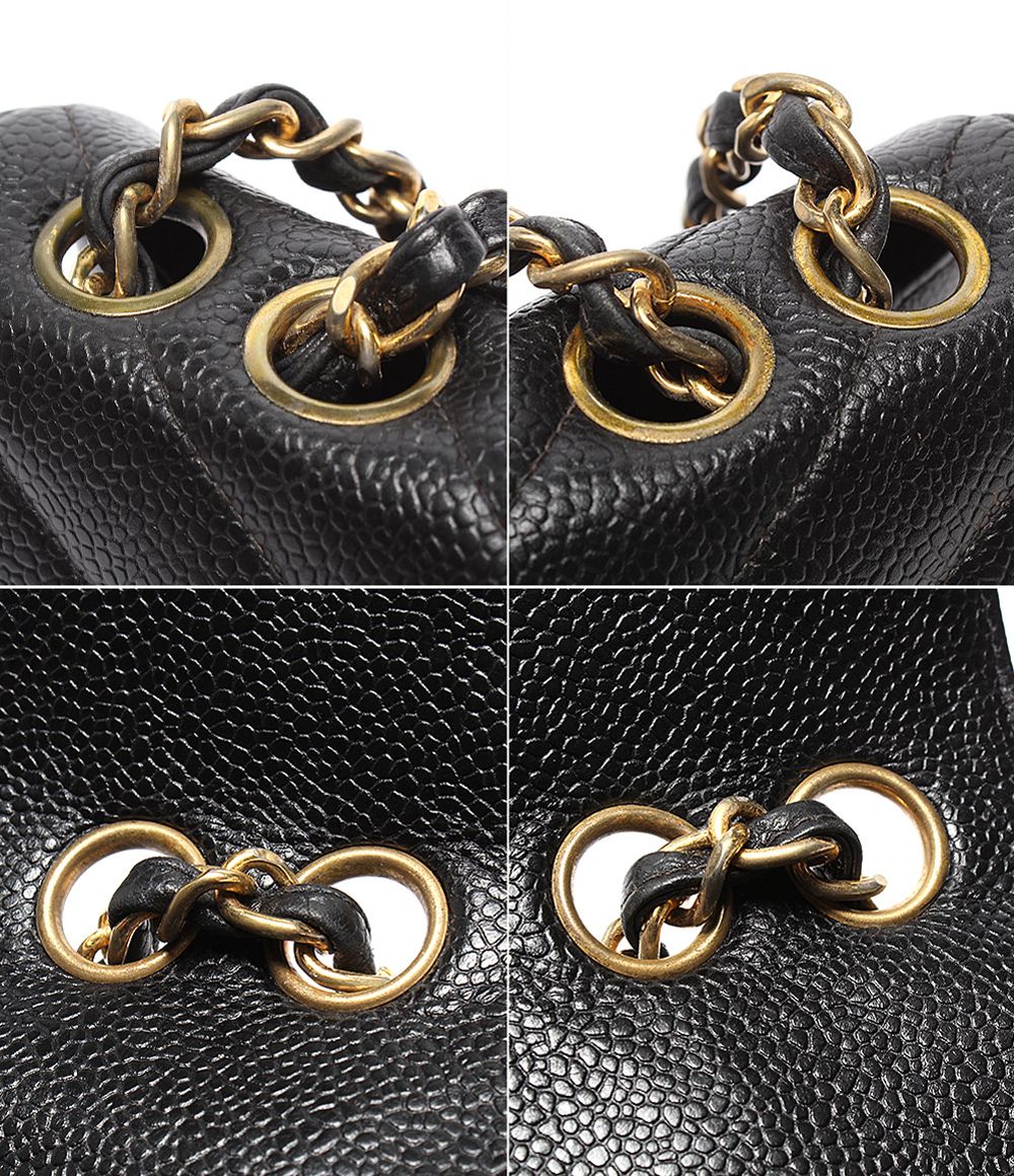 Chanel Chain Shoulder Bag Blanc Stitch Gold Single Flap Double — view 7