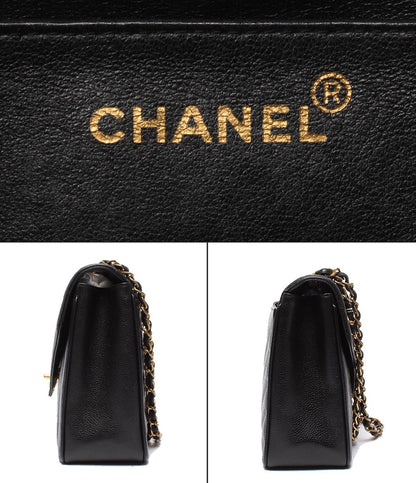 Chanel Chain Shoulder Bag Blanc Stitch Gold Single Flap Double — view 4