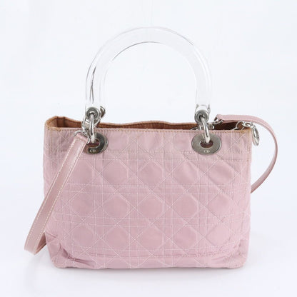 Dior Cannage Lady Leather 2-Way Shoulder Bag Hand Tote Ree — view 3