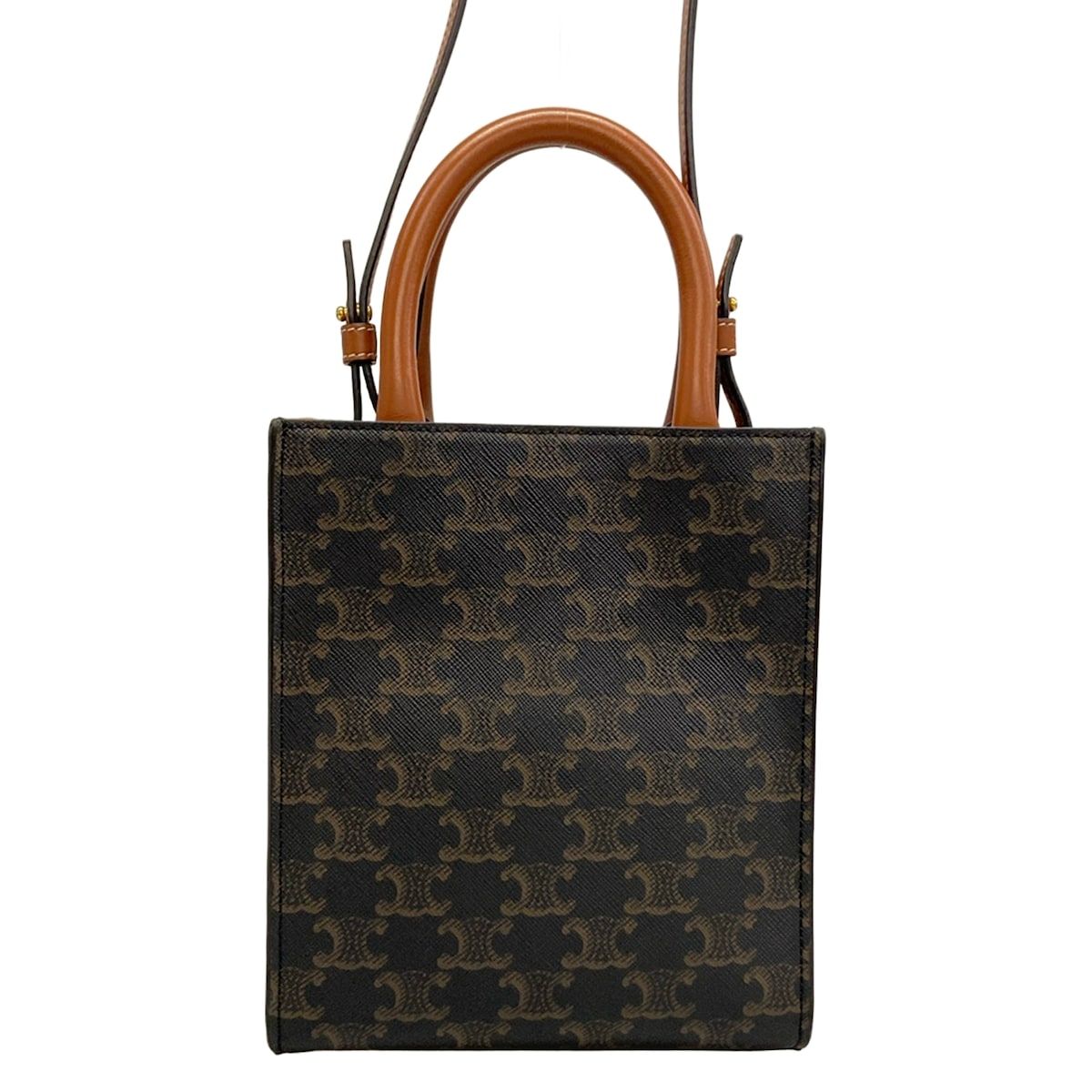 Celine Handbag Mini Vertical Cover Dark Brown Leather — view 3