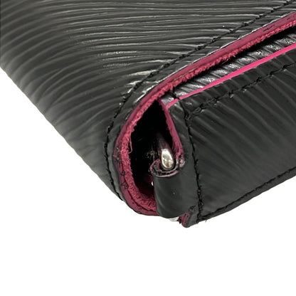 Louis Vuitton Wallet Epi Pochette Felice Noir Hot Pink Leather — view 7
