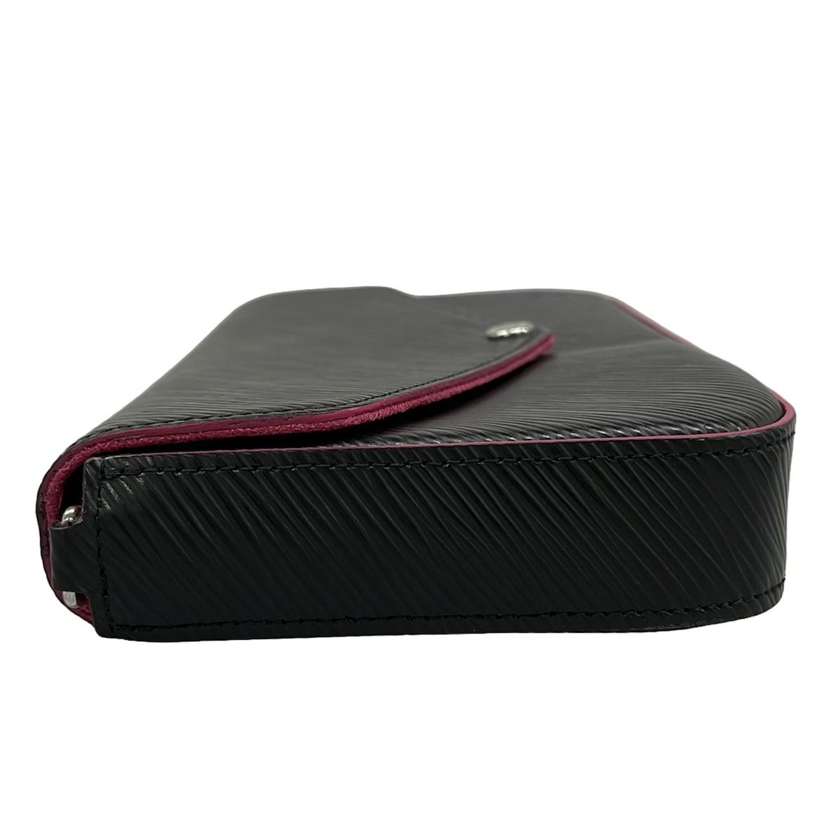 Louis Vuitton Wallet Epi Pochette Felice Noir Hot Pink Leather — view 9