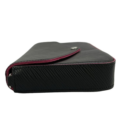 Louis Vuitton Wallet Epi Pochette Felice Noir Hot Pink Leather — view 9