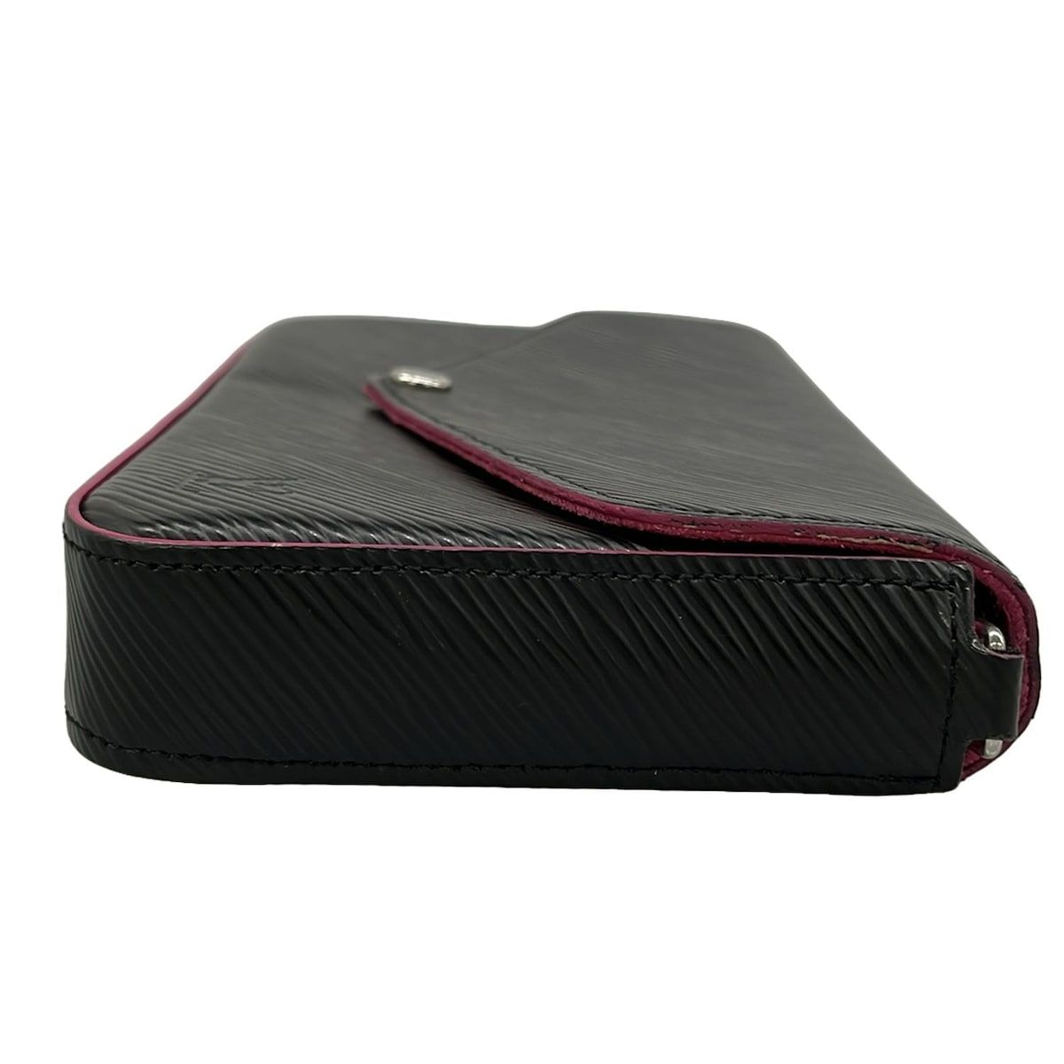 Louis Vuitton Wallet Epi Pochette Felice Noir Hot Pink Leather — view 8