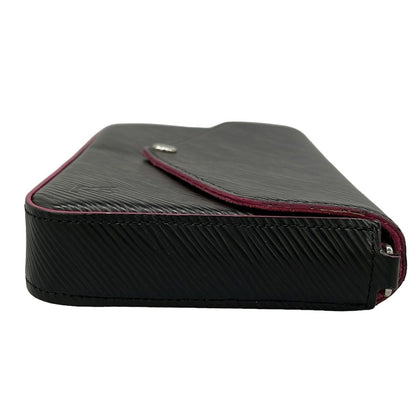 Louis Vuitton Wallet Epi Pochette Felice Noir Hot Pink Leather — view 8