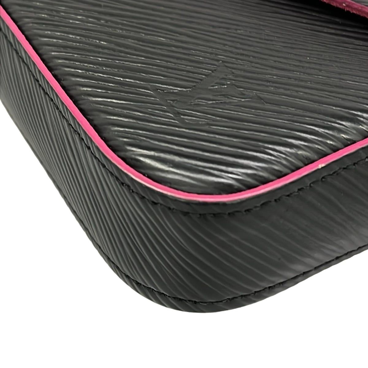 Louis Vuitton Wallet Epi Pochette Felice Noir Hot Pink Leather — view 6
