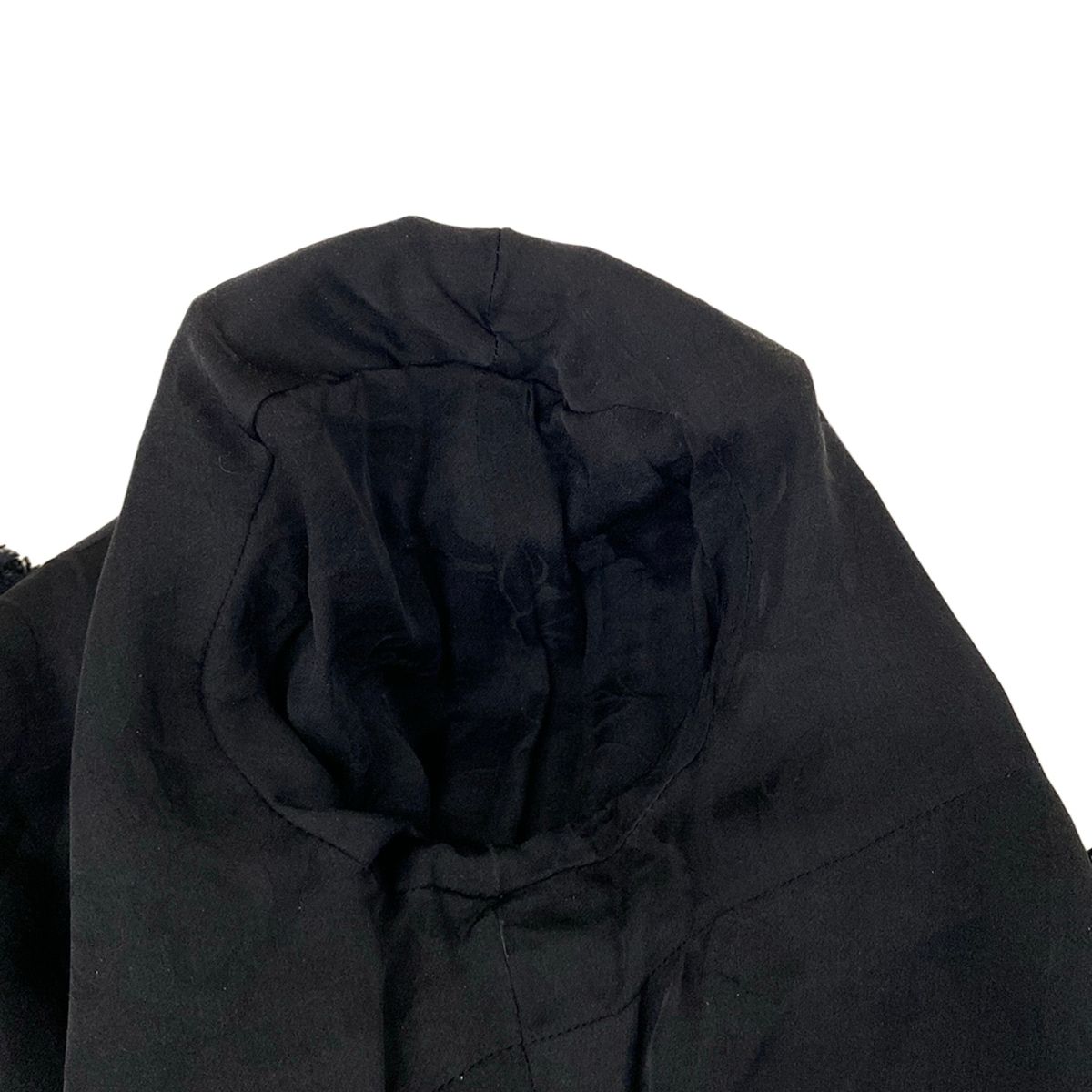 Chanel Jacket 36 S Black 3/4 Sleeve Tweed Sequin Ribbon Autumn Winter Cotton — view 8